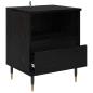 Preview: Nachttisch 2 pcs Schwarz Eichen-Optik 40 x 35 x 50 cm
