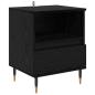 Preview: Nachttisch 2 pcs Schwarz Eichen-Optik 40 x 35 x 50 cm