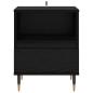 Preview: Nachttisch 2 pcs Schwarz Eichen-Optik 40 x 35 x 50 cm