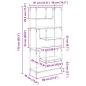 Preview: Bücherregal Altholz 81 x 36 x 176 cm Holzwerkstoff