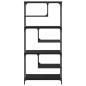 Preview: Bücherregal Schwarz Eichen-Optik 81 x 36 x 176 cm Holzwerkstoff