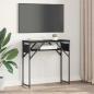 Preview: Konsolentisch Schwarz Eichen-Optik 75x30x75cm Holzwerkstoff
