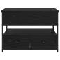 Preview: Couchtisch Schwarz Eichen-Optik 70x50x50cm Engineeredwood