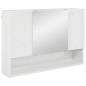 Preview: Badezimmer-Spiegelschrank Hochglanz-Weiß 80 x 17 x 55 cm
