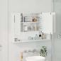 Preview: Badezimmer-Spiegelschrank Hochglanz-Weiß 80 x 17 x 55 cm