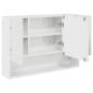 Preview: Badezimmer-Spiegelschrank Hochglanz-Weiß 80 x 17 x 55 cm