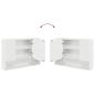 Preview: Badezimmer-Spiegelschrank Hochglanz-Weiß 80 x 17 x 55 cm