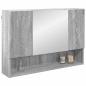 Preview: Badezimmer-Spiegelschrank mit Tür Grau Sonoma 80 x 17 x 55 cm