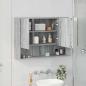 Preview: Badezimmer-Spiegelschrank mit Tür Grau Sonoma 80 x 17 x 55 cm