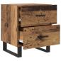 Preview: Nachttisch 2 pcs Altes Holz und Schwarz 40 x 35 x 47,5 cm