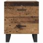 Preview: Nachttisch 2 pcs Altes Holz und Schwarz 40 x 35 x 47,5 cm