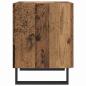 Preview: Nachttisch 2 pcs Altes Holz und Schwarz 40 x 35 x 47,5 cm