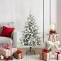 Preview: ARDEBO.de - Künstlicher beleuchteter Weihnachtsbaum mit Kugel-Set Grün