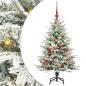 Preview: Künstlicher beleuchteter Weihnachtsbaum mit Kugel-Set Grün
