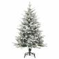 Preview: Künstlicher beleuchteter Weihnachtsbaum mit Kugel-Set Grün