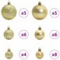 Preview: Künstlicher beleuchteter Weihnachtsbaum mit Kugel-Set Grün