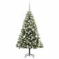 Preview: Künstlicher Klapp Weihnachtsbaum mit Schneeüberzug 120 cm