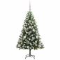 Preview: Künstlicher Klapp Weihnachtsbaum mit Schneeüberzug 120 cm