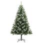 Preview: Künstlicher Klapp Weihnachtsbaum mit Schneeüberzug 120 cm