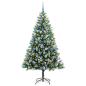 Preview: Künstlicher Klapp Weihnachtsbaum mit Schneeüberzug 180 cm