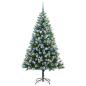 Preview: Künstlicher Klapp Weihnachtsbaum mit Schneeüberzug 180 cm