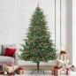 Preview: ARDEBO.de - Künstlicher beleuchteter Weihnachtsbaum mit Kugel-Set Grün