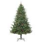 Preview: Künstlicher beleuchteter Weihnachtsbaum mit Kugel-Set Grün
