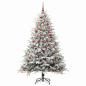 Preview: Künstlicher beleuchteter Weihnachtsbaum mit Kugel-Set Grün