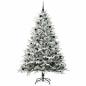 Preview: Künstlicher beleuchteter Weihnachtsbaum mit Kugel-Set Grün