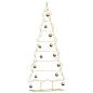 Preview: Metall Weihnachtsbaum Gold 150 cm Pulverbeschichteter Stahl
