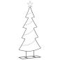 Preview: Metall Weihnachtsbaum mit Ständer Schwarz 125 cm Stahl