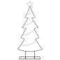 Preview: Metall Weihnachtsbaum mit Ständer Schwarz 125 cm Stahl