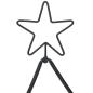 Preview: Metall Weihnachtsbaum mit Ständer Schwarz 125 cm Stahl