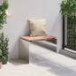 Preview: Gartenbank Silber 60 x 40 x 43 cm Edelstahl