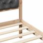 Preview: Bettgestell mit Kopfteil Dunkelgrau 140 x 200 cm Stoff