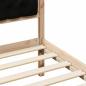 Preview: Bettgestell mit Kopfteil Schwarz 135 x 190 cm Stoff