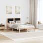 Preview: Bettrahmen Schwarz 135 x 190 cm Massives Kiefernholz
