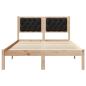Preview: Bettrahmen Schwarz 135 x 190 cm Massives Kiefernholz