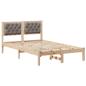 Preview: Bettgestell mit Kopfteil Taupe 135 x 190 cm Stoff