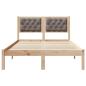 Preview: Bettgestell mit Kopfteil Taupe 135 x 190 cm Stoff