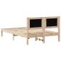 Preview: Bettgestell mit Kopfteil Taupe 135 x 190 cm Stoff