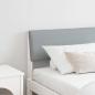 Preview: ARDEBO.de - Gepolstertes Kopfteil Hellgrau 200 cm Massives Kiefernholz
