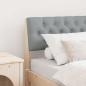 Preview: ARDEBO.de - Gepolstertes Kopfteil Hellgrau 75 cm Massives Kiefernholz
