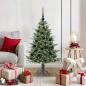 Preview: ARDEBO.de - Künstlicher vorbeleuchteter Weihnachtsbaum mit Kugelset Grün