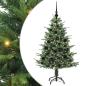 Preview: Künstlicher vorbeleuchteter Weihnachtsbaum mit Kugelset Grün