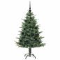 Preview: Künstlicher vorbeleuchteter Weihnachtsbaum mit Kugelset Grün