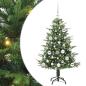 Preview: Künstlicher vorbeleuchteter Weihnachtsbaum mit Kugelset Grün