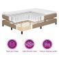 Preview: Bettgestell mit Matratze Cappuccino 90 x 200 cm Kunstleder