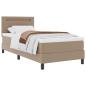 Preview: Bettgestell mit Matratze Cappuccino 90 x 200 cm Kunstleder
