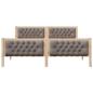 Preview: Bettgestell mit Kopfteil Taupe 160 x 200 cm Stoff
